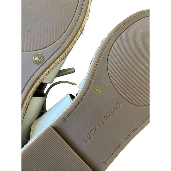 Lucky Brand Dristel Gladiator Sandal size 8.5 Cream Leather - Picture 6 of 12